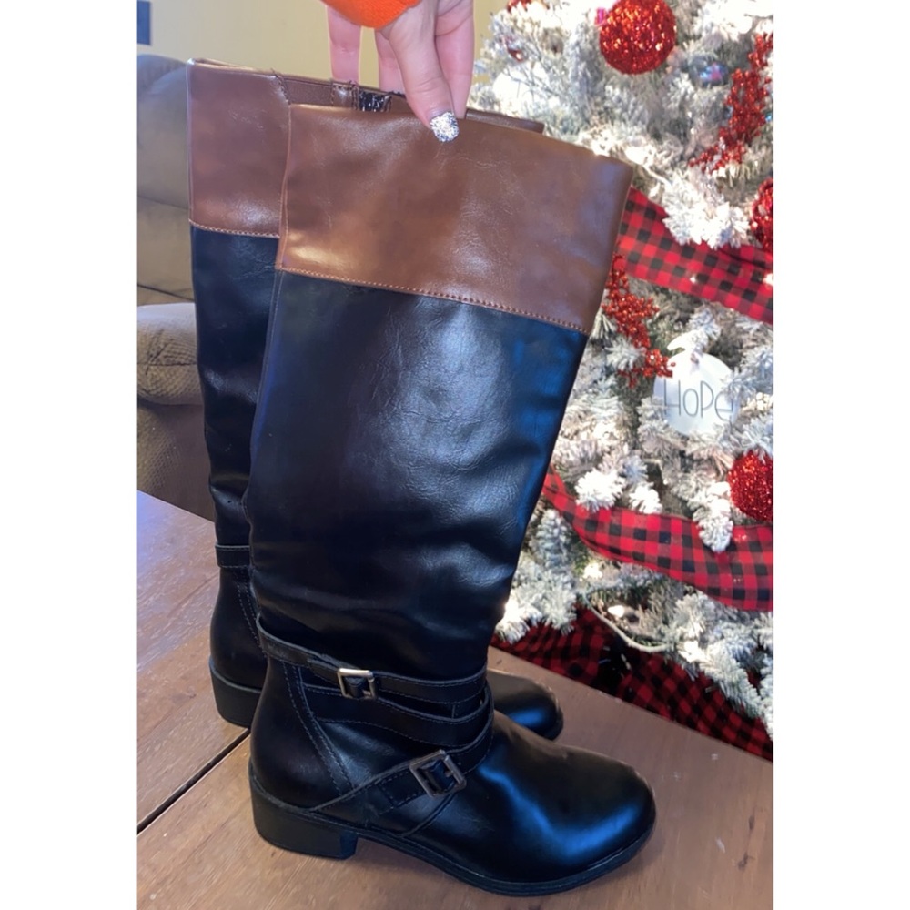 Black and Brown boots. Good condition. Worn once.